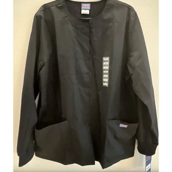 Cherokee Workwear Women's Snap Front Warm-Up Scrub Jacket - 4350 - Picture 5 of 6